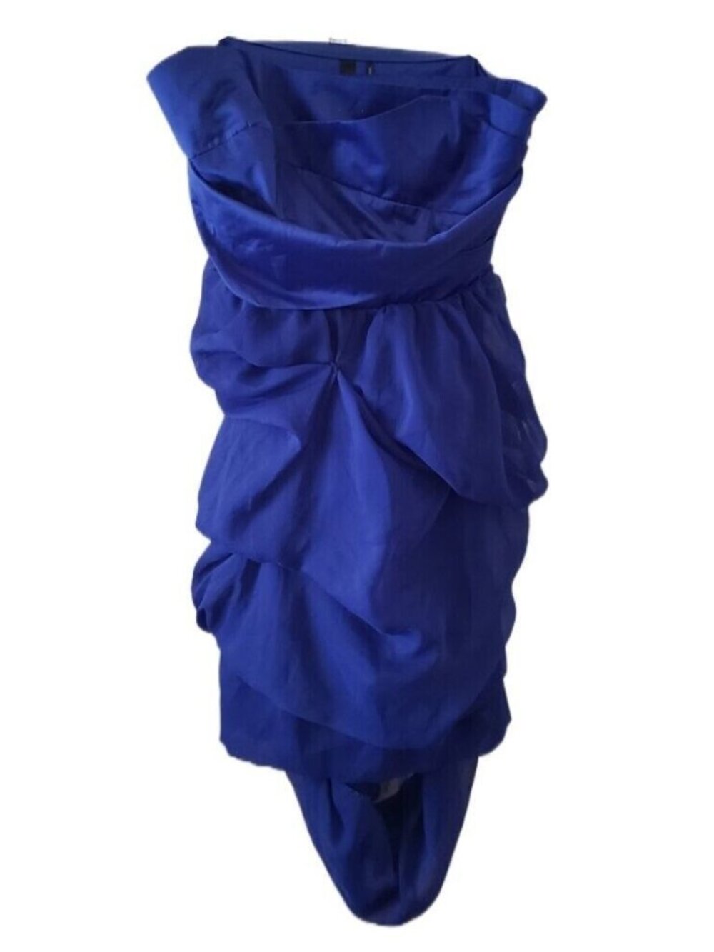 Miss Shop La De Da Blue Strapless Party Dress